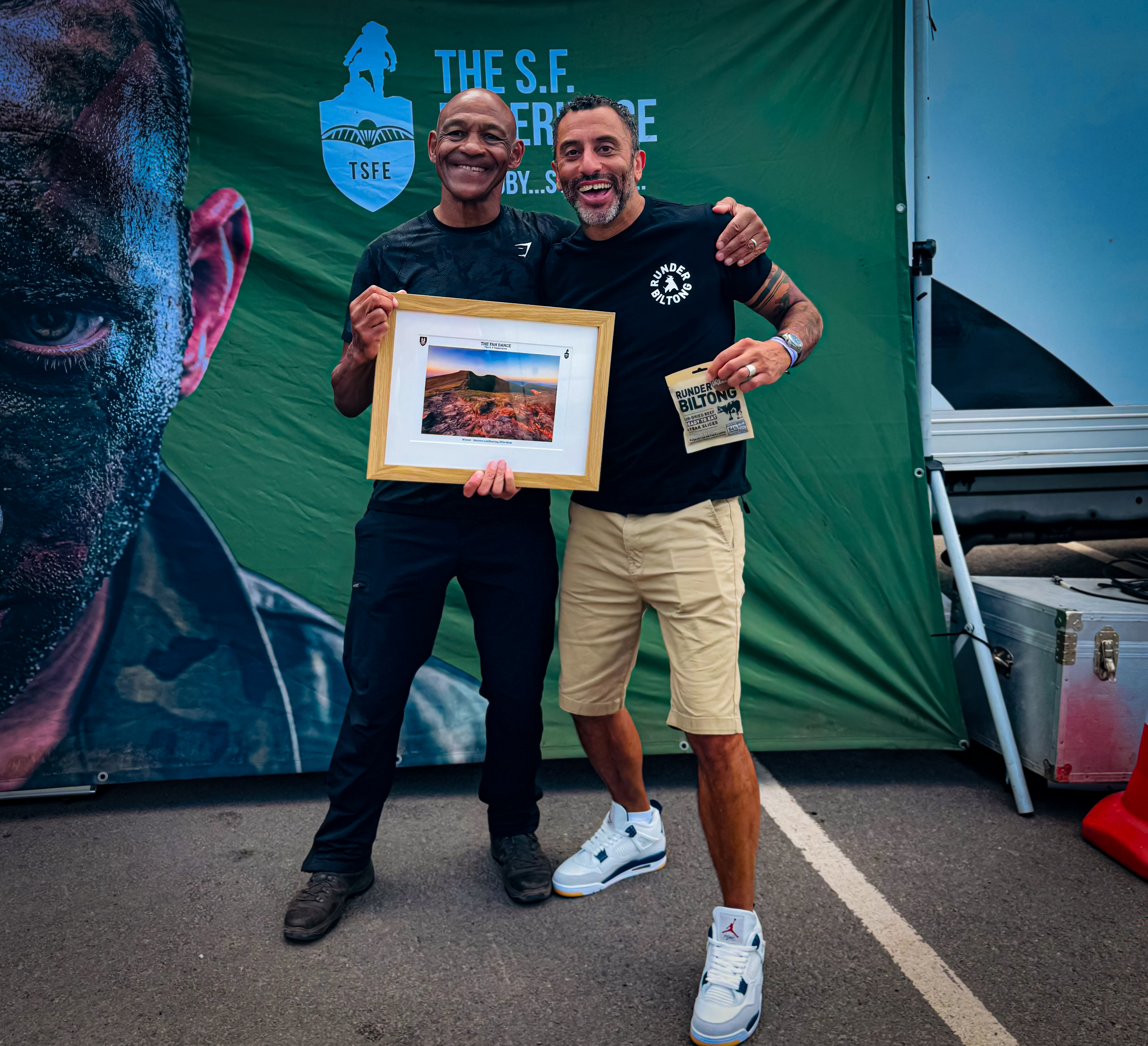 Ex-SAS Sgt. Major Melvyn Downes presenting me with my 2nd Fan Dance win (2025)